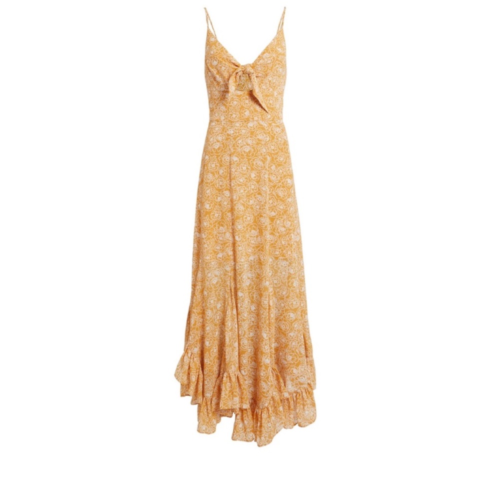 Shona Joy tie front godet midi dress